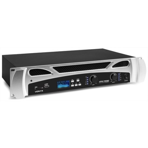Versterker met Bluetooth - Vonyx VPA1500 versterker 2x 750W met Bluetooth en mp3 speler