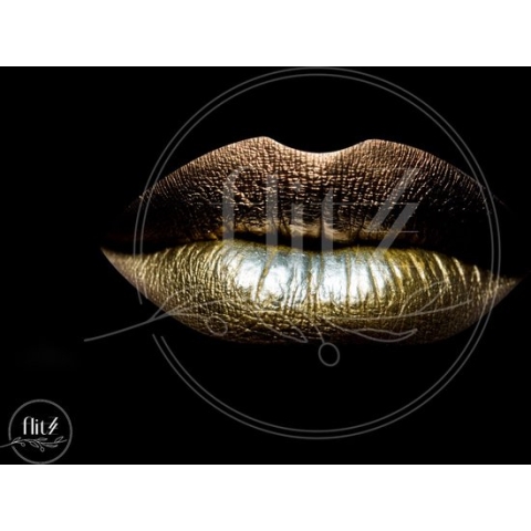 100% Nederlandse Productie! │ Diamond Painting │ Golden Lips │ Formaat 120 x 80 cm │ Diamond Painting Pakket Volwassen │ Volledige bedekking │ Vierkant │ Full │ Flitzz Diamond Painting