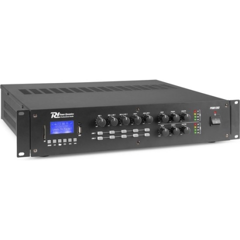 100V versterker - Power Dynamics PRM1202 - Bluetooth - 2-zones - 2x 120W