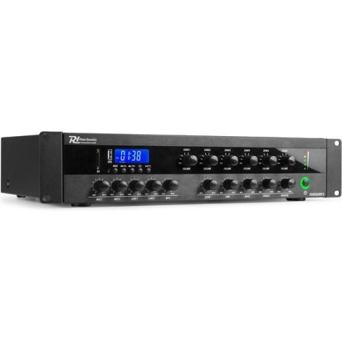 100v versterker met 6 zones - Power Dynamics PDW360MP3 - 100 volt versterker met Bluetooth - 360W