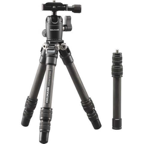 Cullmann Carvao 816TCS | Carbon camerastatief met balhoofd | Compact model | Kleur: zwart