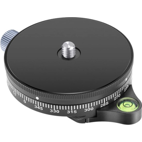 Neewer® - Panorama Swivel Voetplaat 3/8 Inch - Schroef Panorama Ball Statiefkop met Waterpas voor Statief - Monopod DSLR Camera's - Laadvermogen 22 LBS
