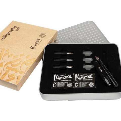 Kaweco Kalligrafie Cadeaudoos met Set Zwart - Large