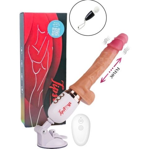 TipsToys Seksmachine Afstandsbediening Vibrator - Zuignap - Vibrerende Dildo - Clitoris Stimulator - Seksspeeltjes voor Vrouwen en Mannen