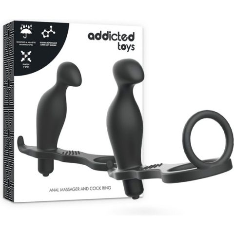 ADDICTED TOYS | Addicted Toys Anal Plug And Cock Ring Black