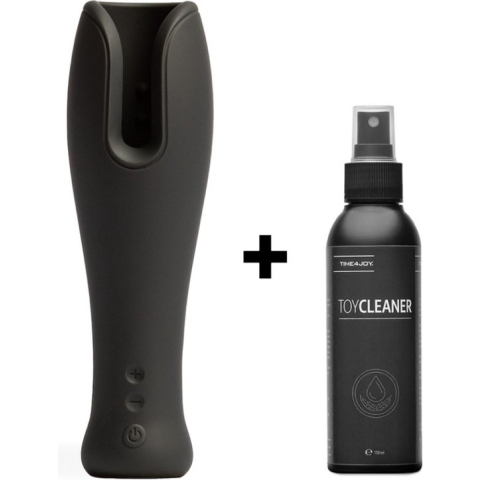 Time 4 Joy® Masturbator Voor Man - Sex Toys voor mannen - Pocket Pussy - Inclusief spannend E-book - Inclusief Opbergzakje - Zwart - Inclusief Toycleaner 150ML