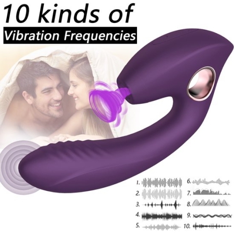 Massimo - duo vibrator - Vibrator & Dildo - Krachtige Luchtdruk - Perfecte G-Spot Stimulator - Sex Toys en Vibrators voor Vrouwen en Koppels - Fluisterstil & Discreet Bezorgd - Erotiek Seksspeeltjes