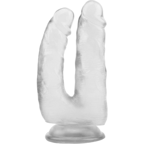 Bang It - Dubbele Dildo XXL - Met zuignap voor vrouwen - Realistische dildo’s voor mannen - Anaal - 22 cm - Transparant