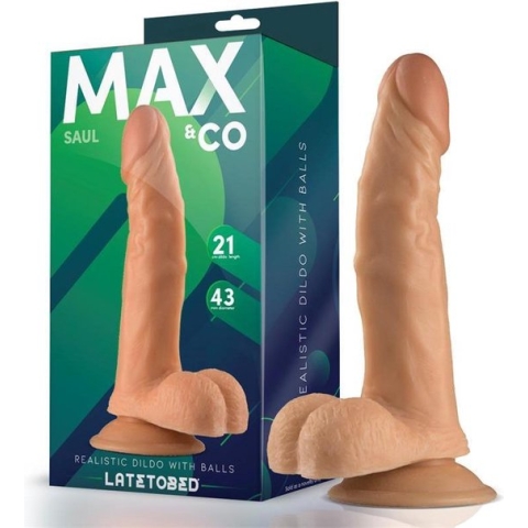 MAX and CO - Saul Realistic Dildo With Testicles Flesh 8,25 - 21 Cm