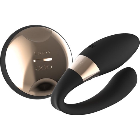 LELO TIANI Duo vibrator voor koppels zwart bevat 2 krachtige motoren, 8 trilstanden, is volledig waterdicht en kan worden gebruikt door mannen en vrouwen