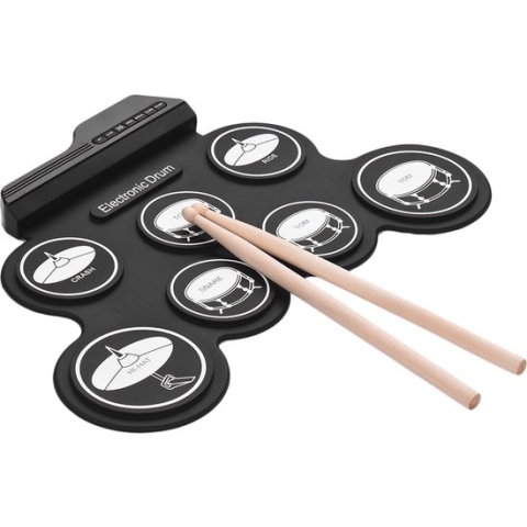Happyment Elektrisch Drumstel - Met Drumstokken en voetpedalen - Drumset - Digitaal drumpad - Kinderen & volwassenen