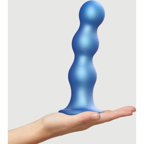 Strap-On-Me - Dildo Plug Balls - Metallic Blauw