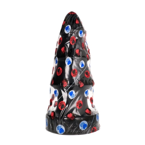 All Black XXL Buttplug met ribbels 40 cm - zwart