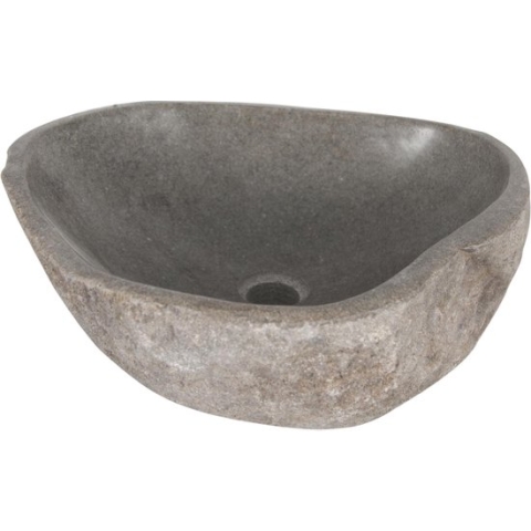 Differnz Lombok Waskom - Wasbak Natuursteen - Toiletfontein - 40 x 50 x 15 cm