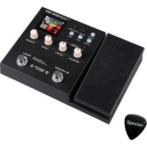 NUX MG-300 Multi-Effects Gitaar Multi Effect Pedaal - Versterker Modelling - Looper - Drum Machine - Met Specter Plectrum
