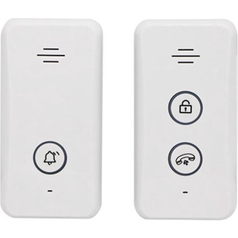 Doorsafe 1850 - Draadloze deurbel intercom / parlofoon, makkelijke installatie, wit