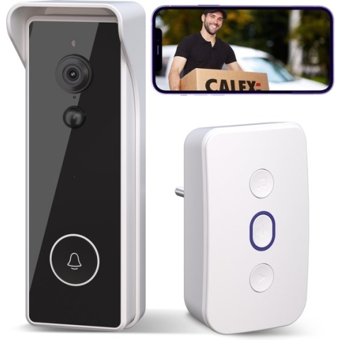 Calex Slimme Deurbel met Camera - 2K Video Deurbel - Draadloos - Incl. Chime