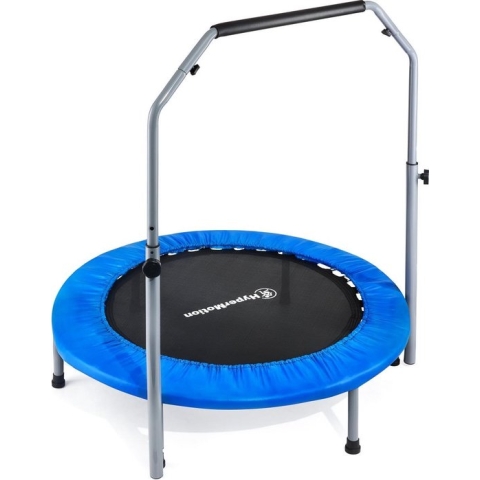 HyperMotion trampoline mat rand trampolines mini springkussen voor peuters beschermrand klein kindertrampoline comfort kinderen trampolinerand rond binnen springmat & accessoires kids springdoek opvouwbaar buiten indoor jump kind en blauw kleuter