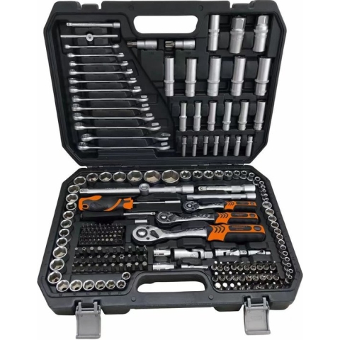 XL Krome Kraft Gereedschapskoffer 215 Delig - Doppenset - Chrome Vanadium