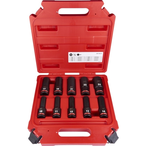 Milwaukee ShockWave™ Krachtdoppenset 1/2 Vierkant | lang | 10-delig - 4932480457