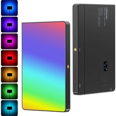 Ulanzi LT003 - 10 inch LED-videolamp RGB 15W - Lichtpaneel studio 2500K – 9000K - Grote studiolamp kleur met 8.000 mAh oplaadbare batterij