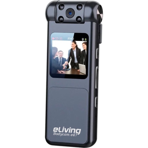 Bodycam - 32GB Intern geheugen - Display - Nachtvisie - Draaibare lens - Oplaadbaar - Accuduur van 6 uur!
