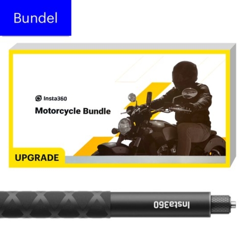 Insta360 Motorcycle Bundel met 114cm Selfiestick - Motorfiets Actioncam mount - Insta360 X3 X2 RS Go Pro DJI Action 3 Action 4