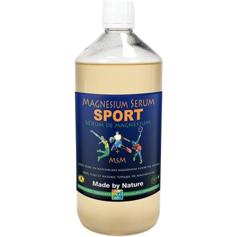 Himalaya Magnesium Serum - Gel+MSM SPORT | 1000 ml navulfles voor Magnesium Serum Pompfles | Magnesiumchloride voor spieren