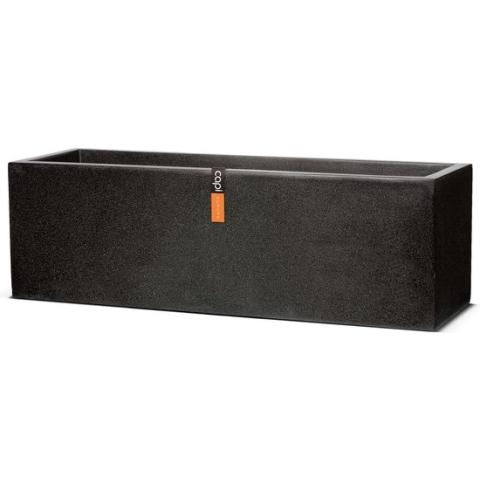 Capi Europe - Bloembak rechthoek laag 73x20x20 - Zwart - Bloempot voor buiten - FIT961
