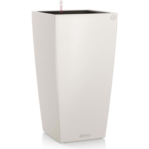 LECHUZA CUBICO COLOR 30 - Plantenbak - ALL-IN-ONE set - wit