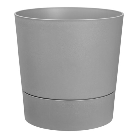 Elho Greensense Aqua Care Rond 35 - Bloempot voor Binnen met Waterreservoir - 100% Gerecycled Plastic - Ø 34.5 x H 34.1 cm - Grijs/Licht Beton