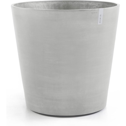 Pot amsterdam+wiel witgrijs d80cm