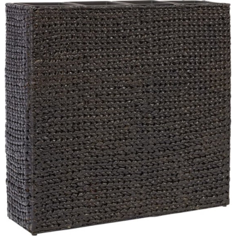 vidaXL-Plantenbak-verhoogd-met-4-potten-waterhyacint-zwart