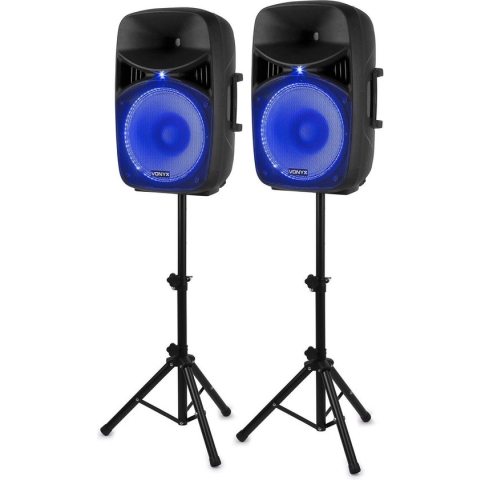 Speaker Set met Bluetooth en Standaard - Vonyx VPS152A - 1000 Watt Geluidsinstallatie