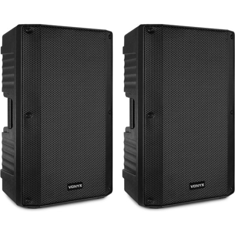 Speakerset Bluetooth - Vonyx VSA120S - actieve speakerset met mp3 speler - 800W - 12''