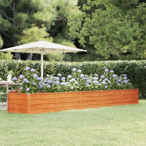 vidaXL-Plantenbak-verhoogd-400x80x45-cm-cortenstaal-roestig