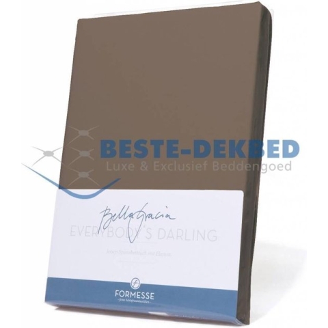 Bella Gracia Jersey Hoeslaken - Truffel (0126) 200x220-240