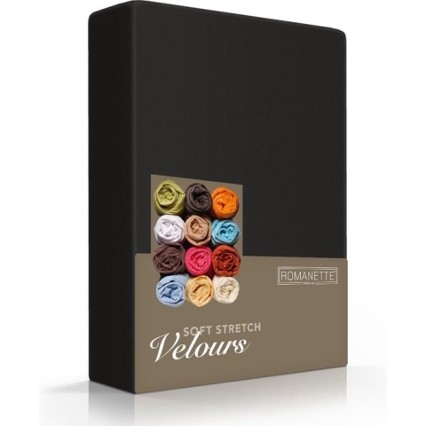 Fluweel Zachte Velours Hoeslaken Zwart | 200x210 | Super Comfortabel | Uitstekende Pasvorm