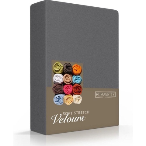 Fluweel Zachte Velours Hoeslaken Antraciet | 140x210 | Super Comfortabel | Uitstekende Pasvorm