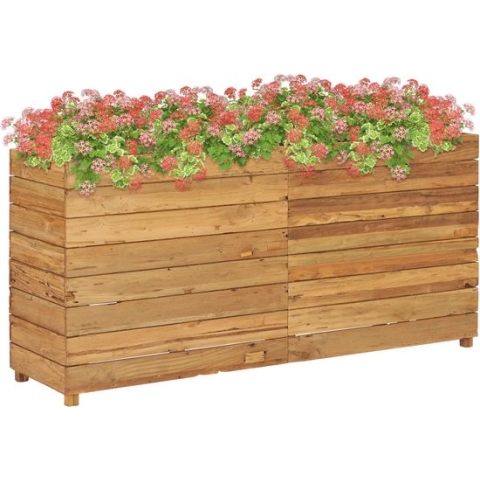 vidaXL-Plantenbak-verhoogd-150x40x72-cm-massief-teakhout-en-staal