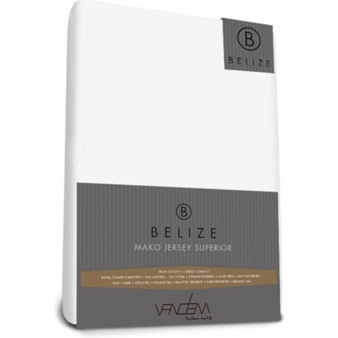 Van Dem - Belize  - Splittopper Mako Jersey 180 x 220 cm wit