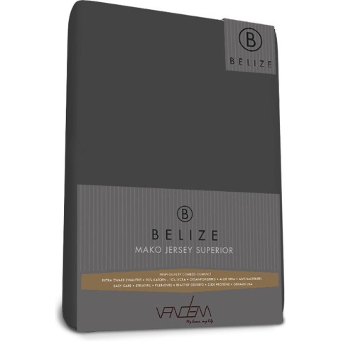 Van Dem - Belize - Topper Mako Jersey 100 x 220 cm antra