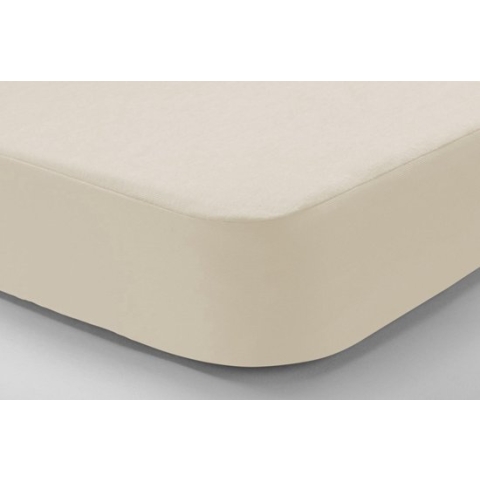 Extra Jersey ECRU hoeslaken 180 x 200 met hoek 30 cm dubbel geweven extra sterk