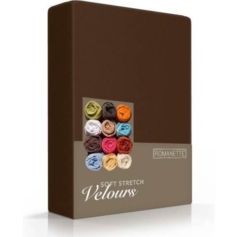Fluweel Zachte Hoeslaken Velours Tweepersoons Bruin | 140/150/160x200/210/220 | Comfortabel En Luxe |  Rondom Elastiek