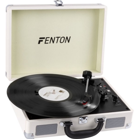 Platenspeler Bluetooth en USB met Ingebouwde Speakers - Fenton RP115D - Retro - Wit