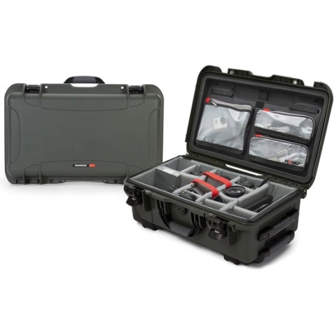Nanuk 935 Case w/lid org./divider - Olive - Pro Photo Kit case