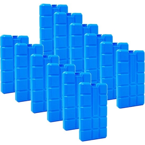 met elk 200 ml, blauwe koelelementen voor de koeltas of koelbox, koelelementen, koelpad voor de koeltas, dun