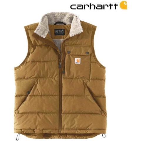 Carhartt - Montana Gevoerde Bodywarmer - Rain Defender - Loose fit - Insulated Vest - Oak Brown - Heren - maat XXL (valt als 3XL)