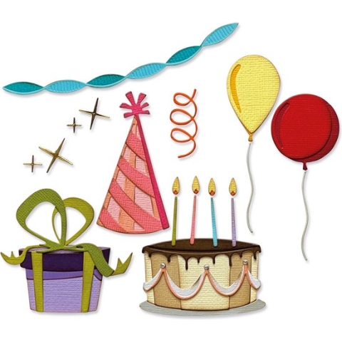 Sizzix Thinlits Die Set Celebrate Colorize 32stuks