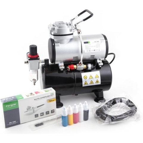 Fengda FD-186K Airbrush Compressor Set – Compleet met Airbrush Pistool